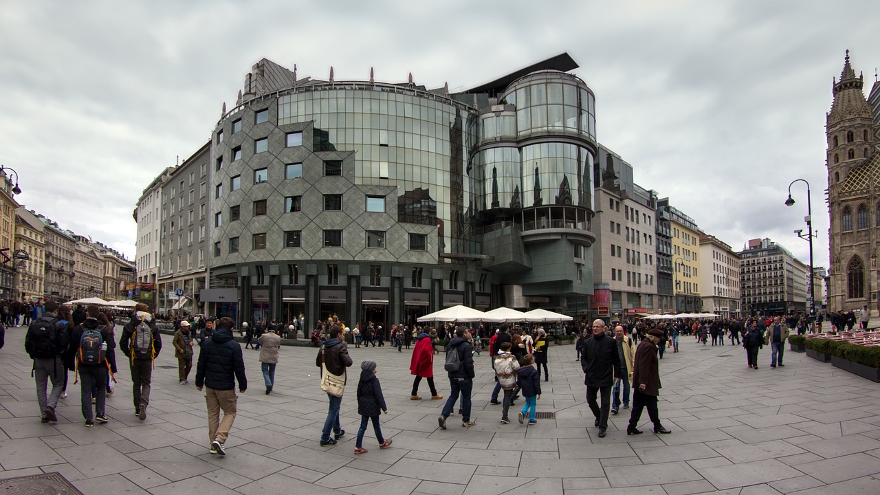 vienna downtown panorama free photo