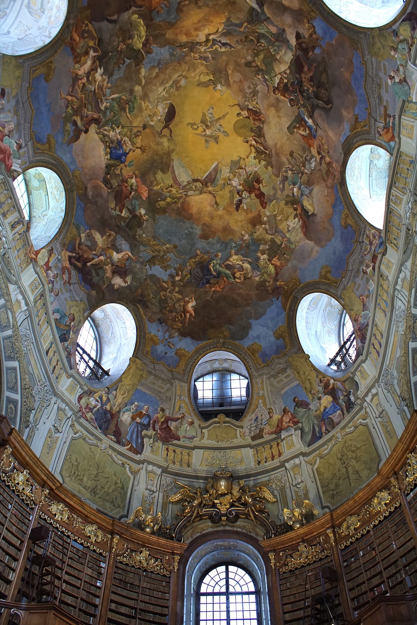 vienna national library ceremonial hall free photo