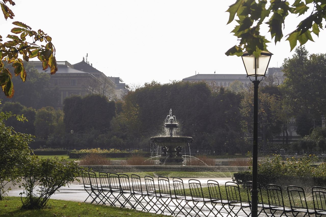 vienna park fountain free photo