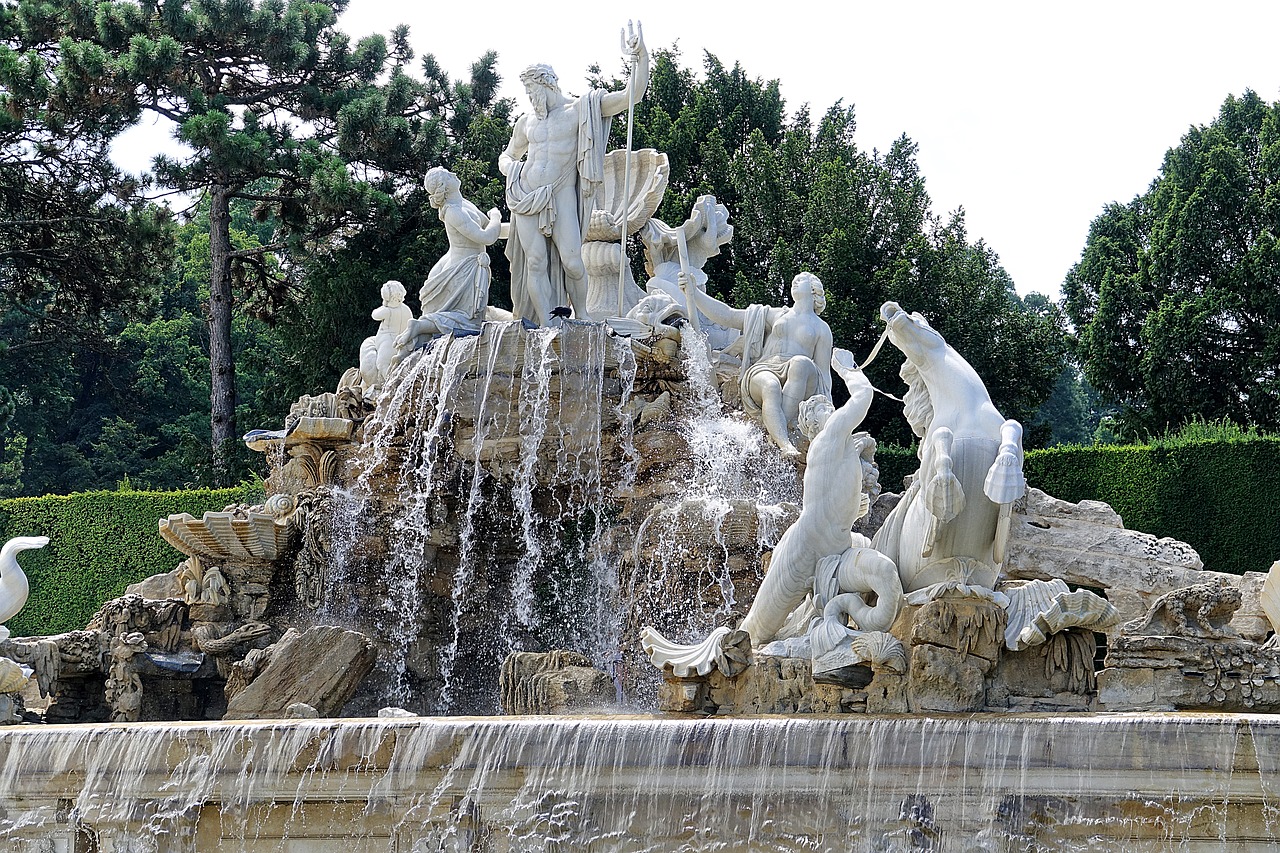 vienna schönbrunn fountain free photo