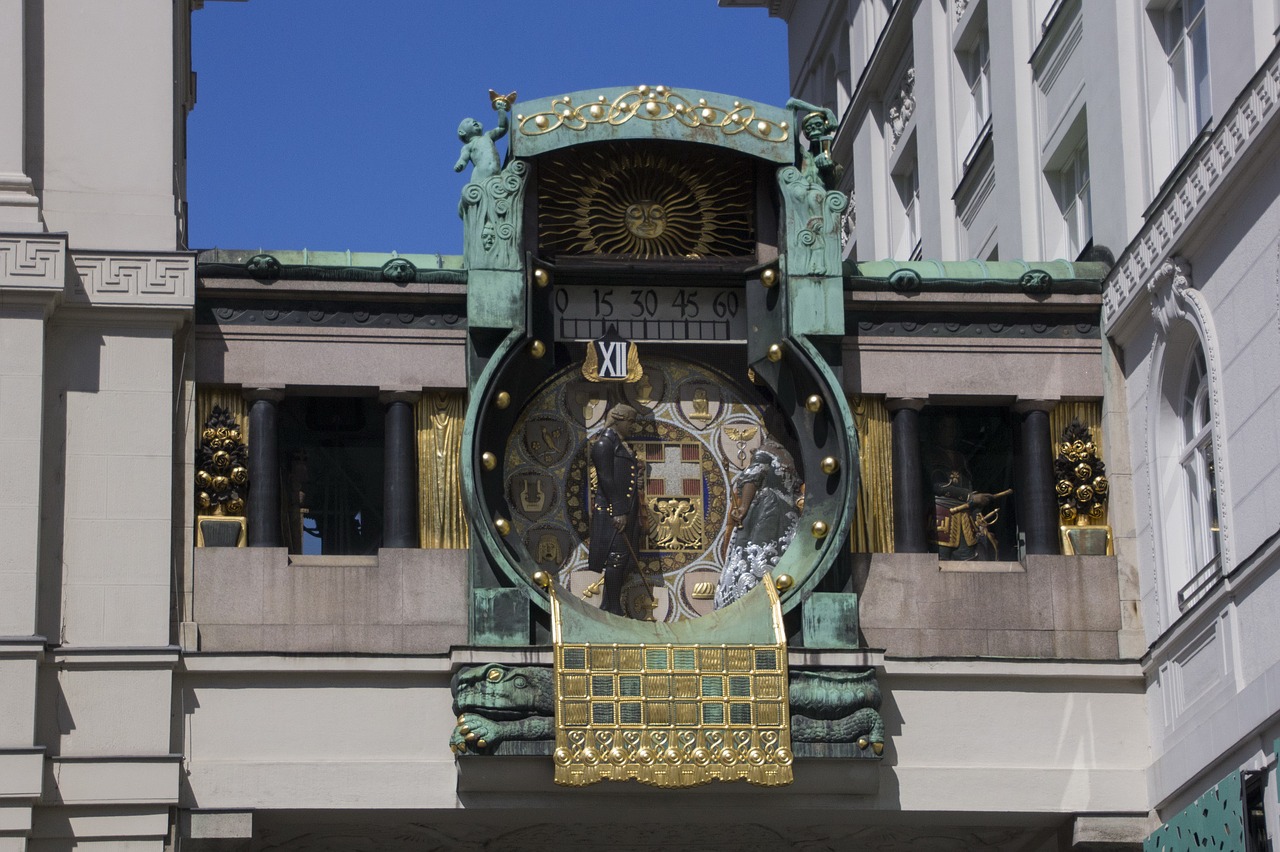 vienna clock building free photo