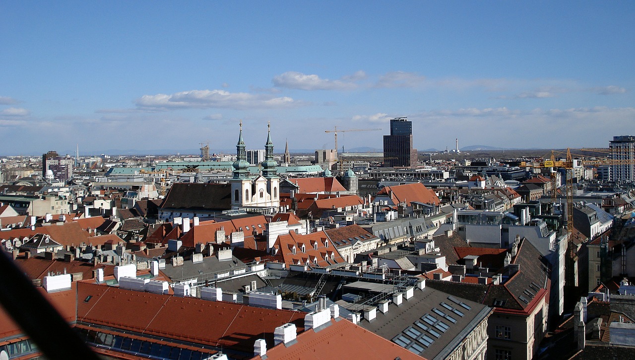 vienna city roofs free photo