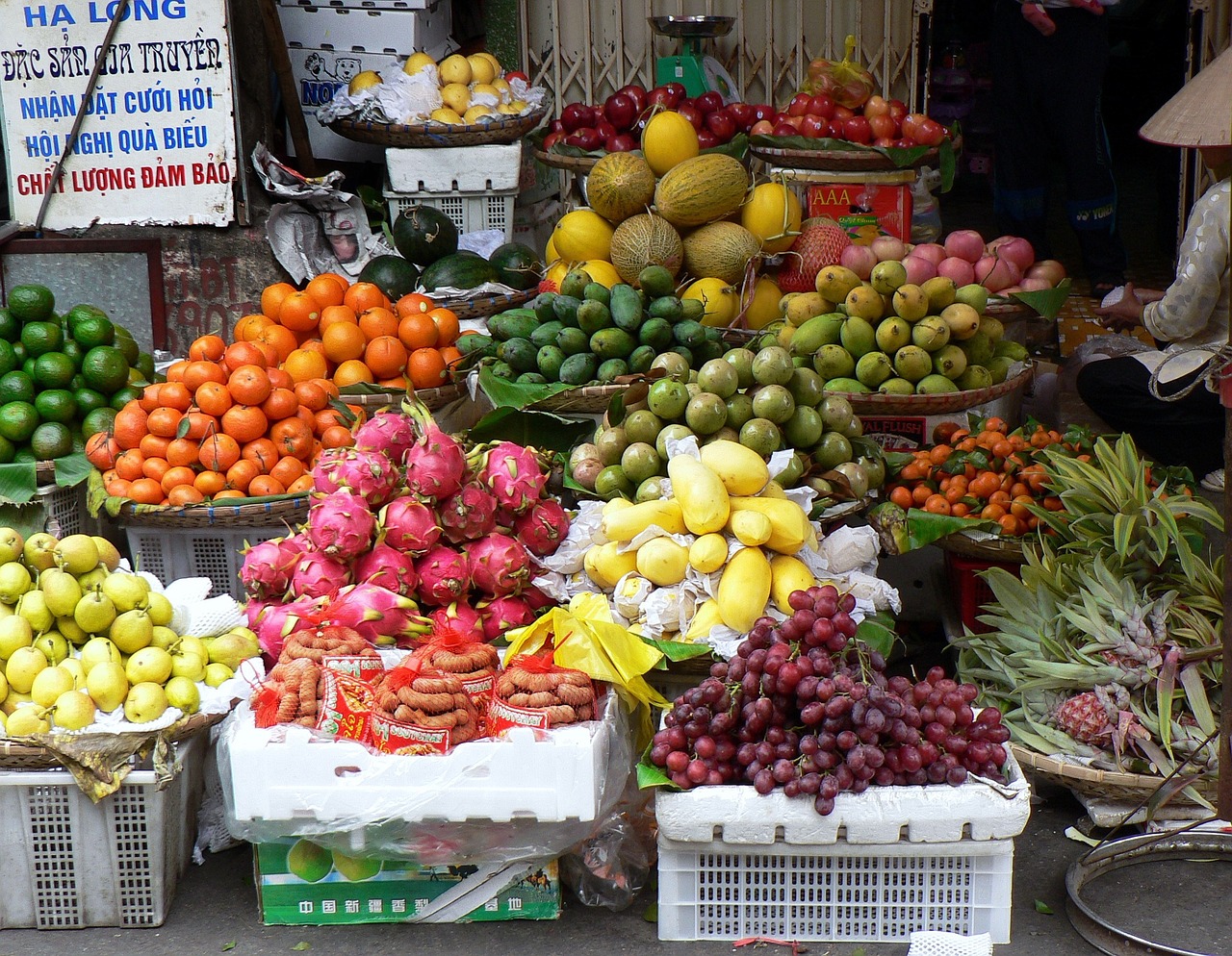 viet nam market fruit free photo