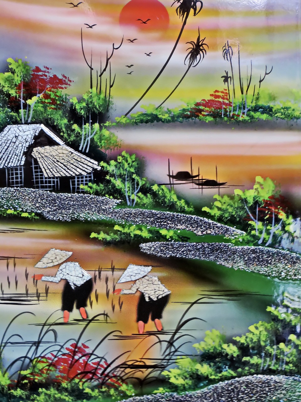 viet nam saigon painting free photo