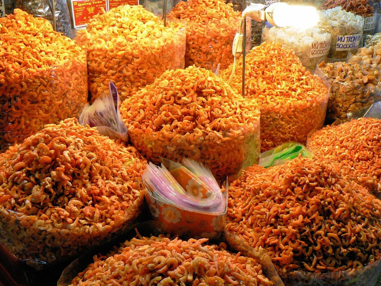 viet nam shrimp market free photo
