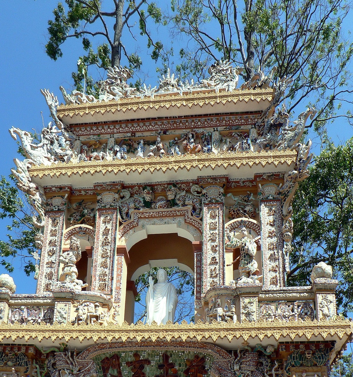 viet nam temple portico free photo