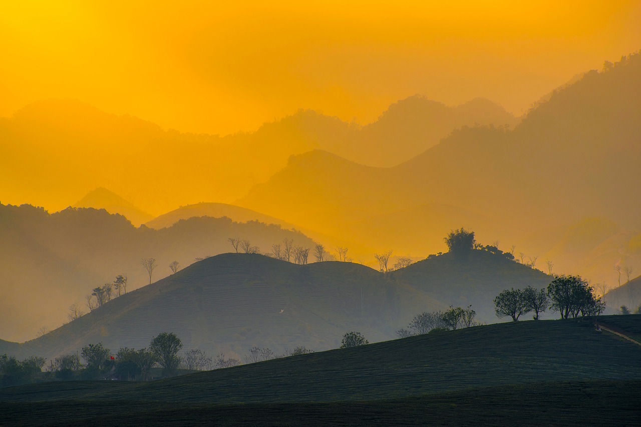 vietnam sunrise dawn free photo