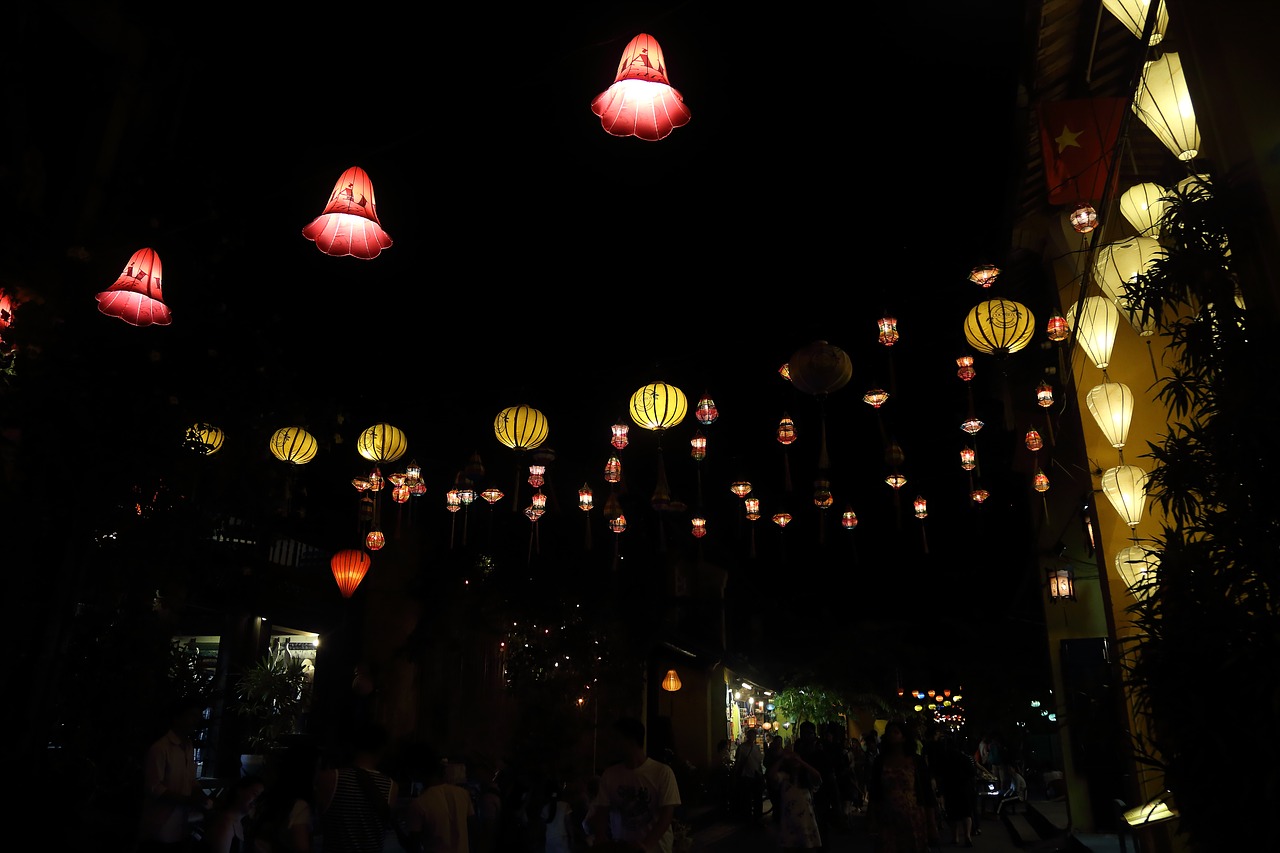 vietnam nightlife hoi an free photo