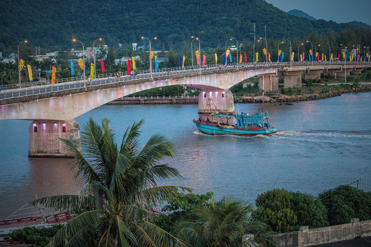 vietnam  bridge  river free photo