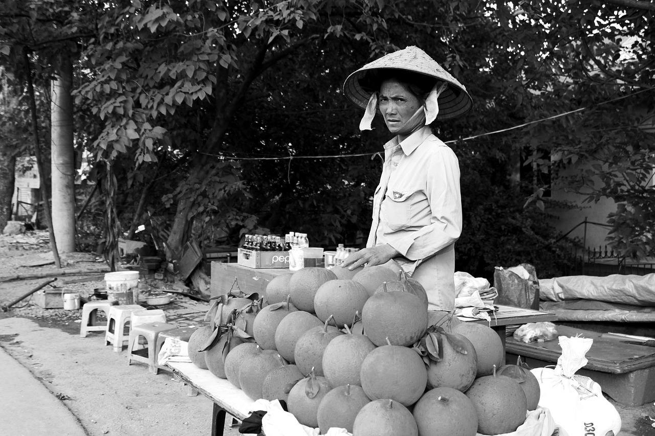 vietnam women black and white free photo