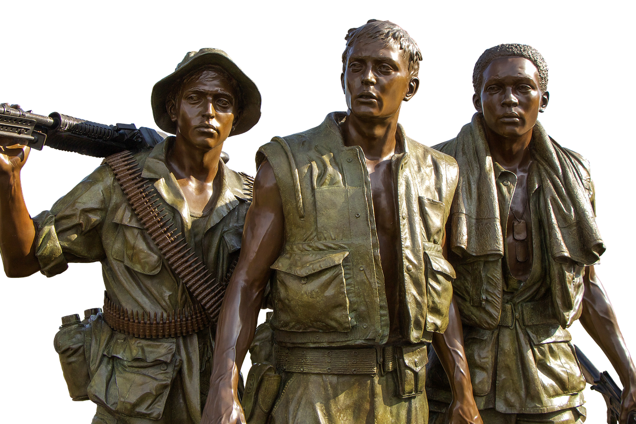 vietnam memorial soldiers bronze free photo