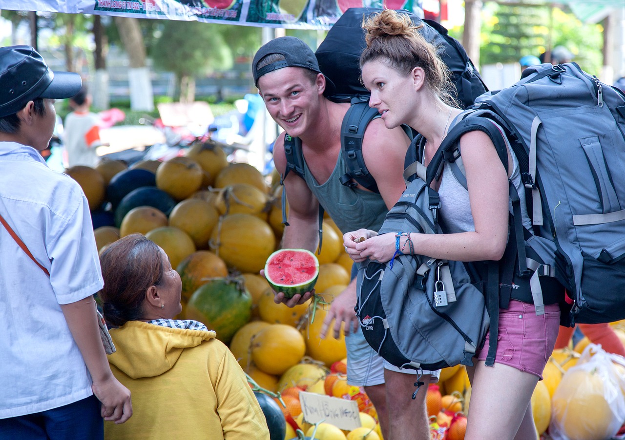 vietnam tourism watermelon backpacker free photo