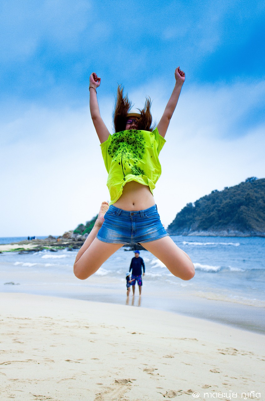 girl jump woman free photo