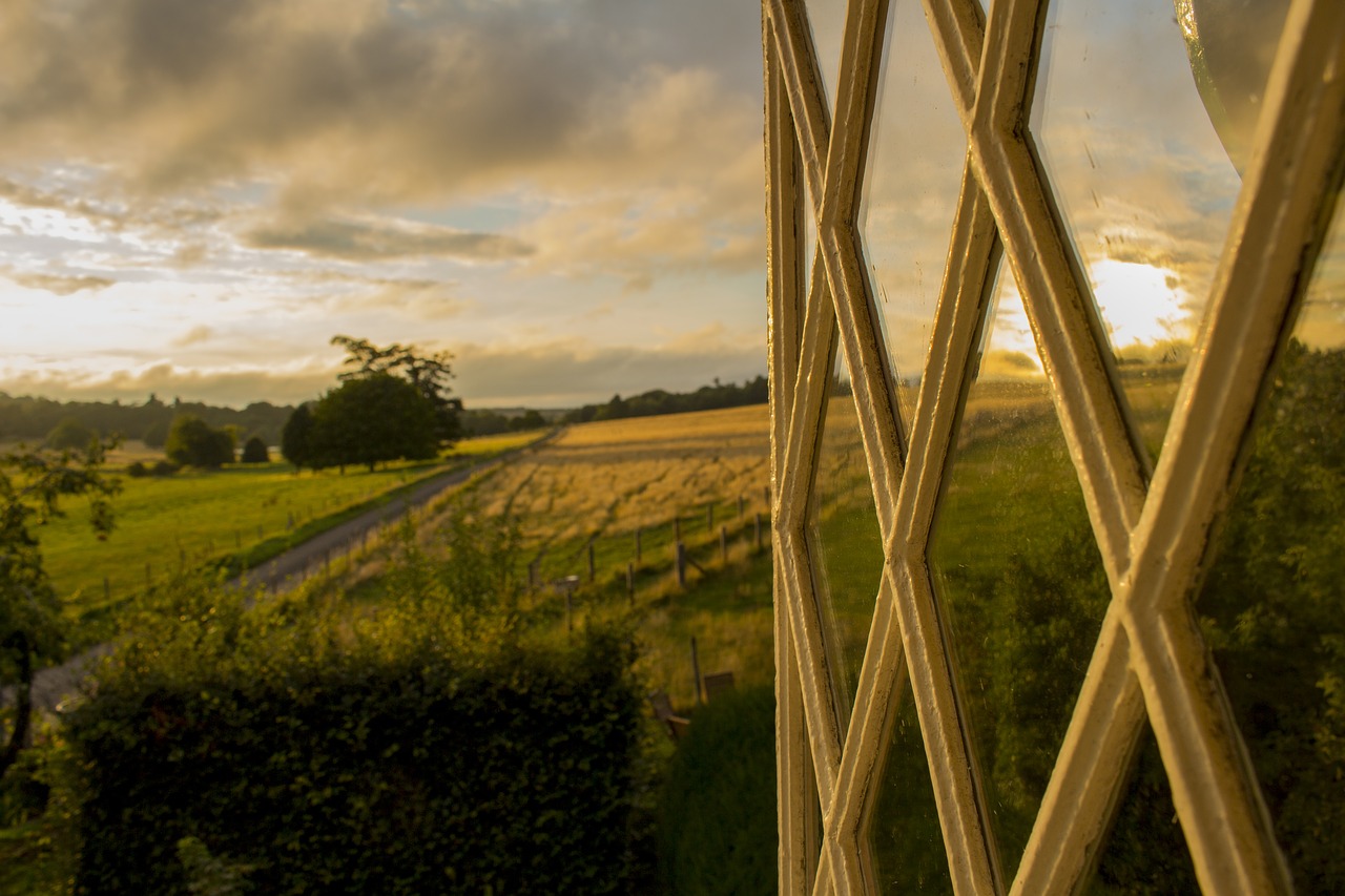 view farm sunset free photo