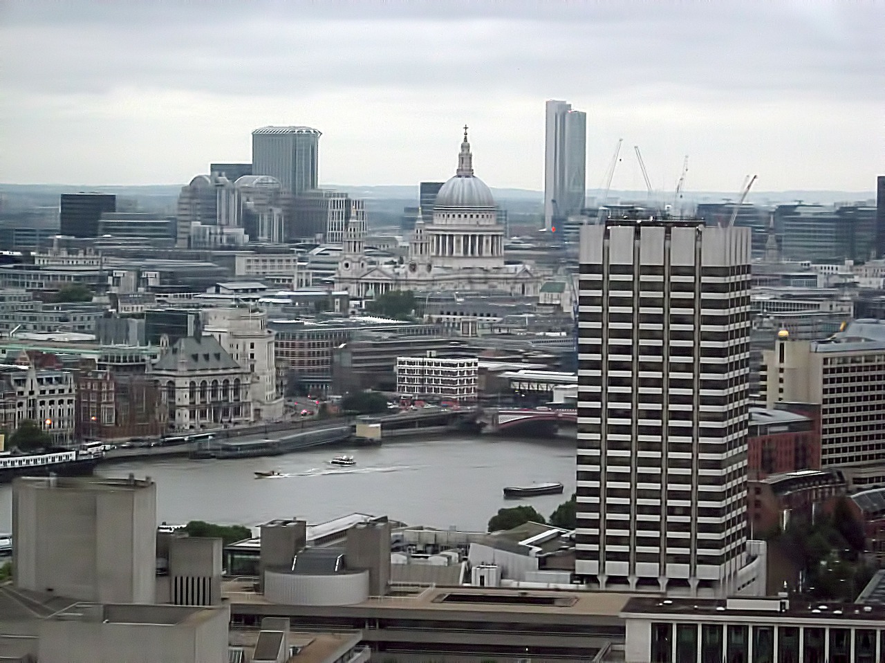 view buildings river free photo