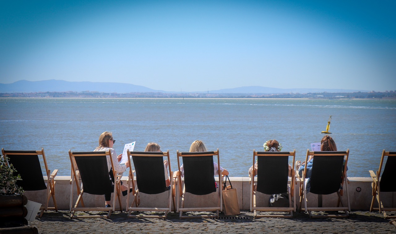 view  sea  deck chair free photo