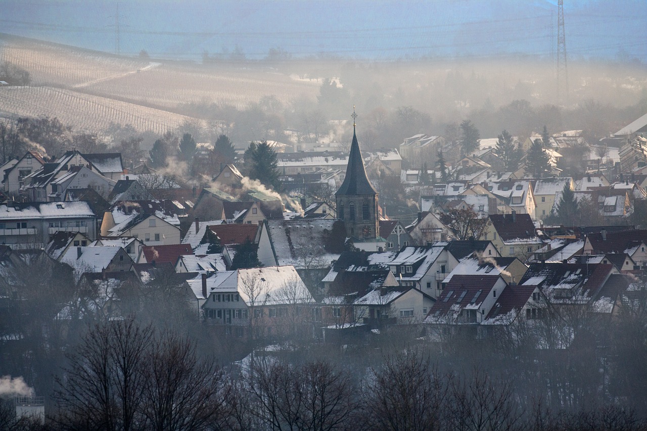 view waiblingen cold free photo