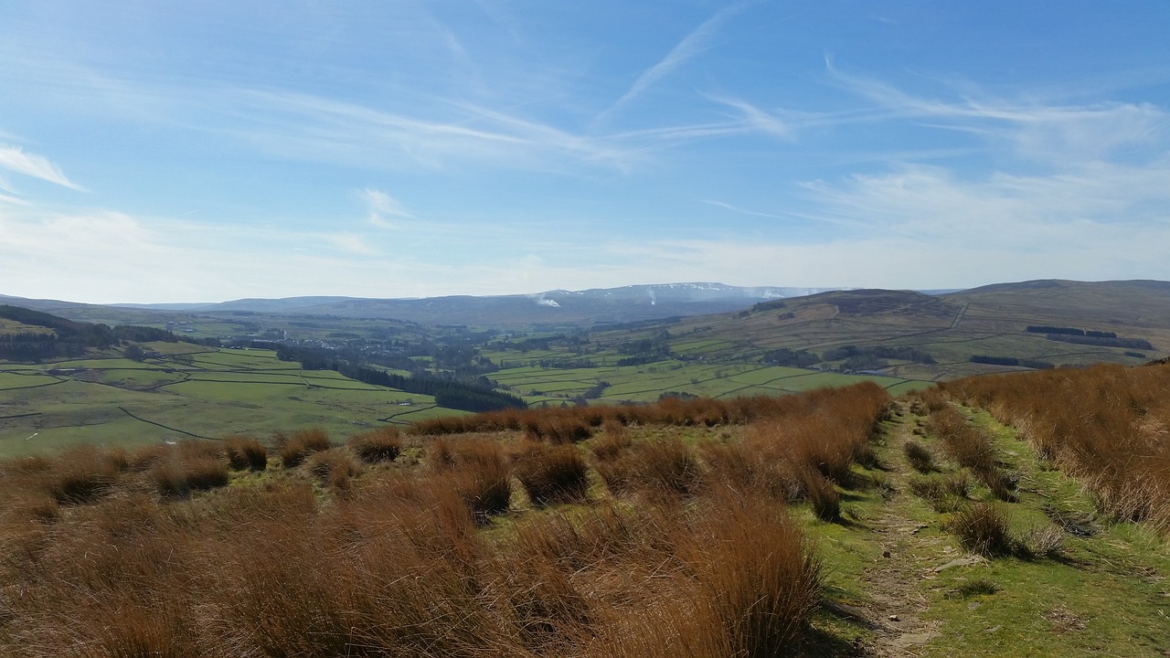 view from kip law over alston moor north pennines cumbria england free photo