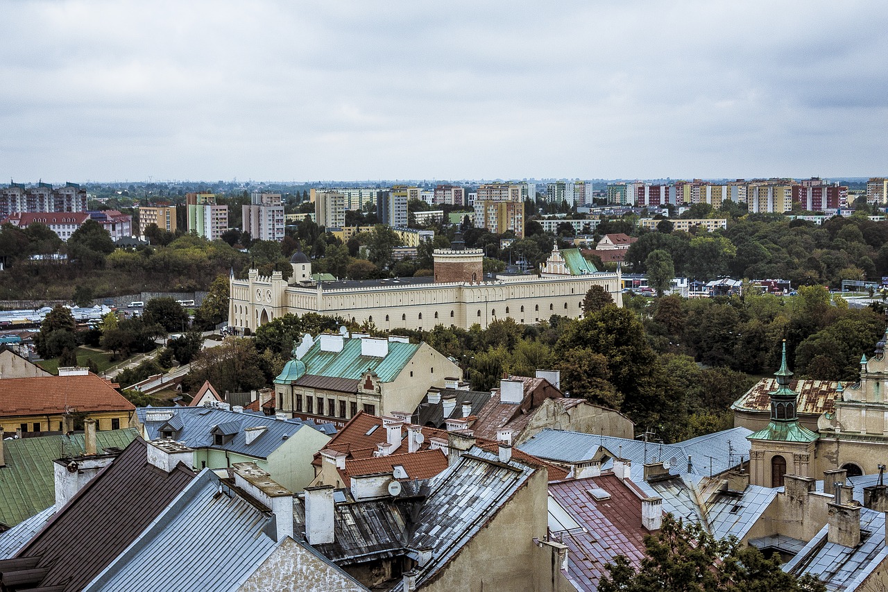 view of the city lublin tourism free photo