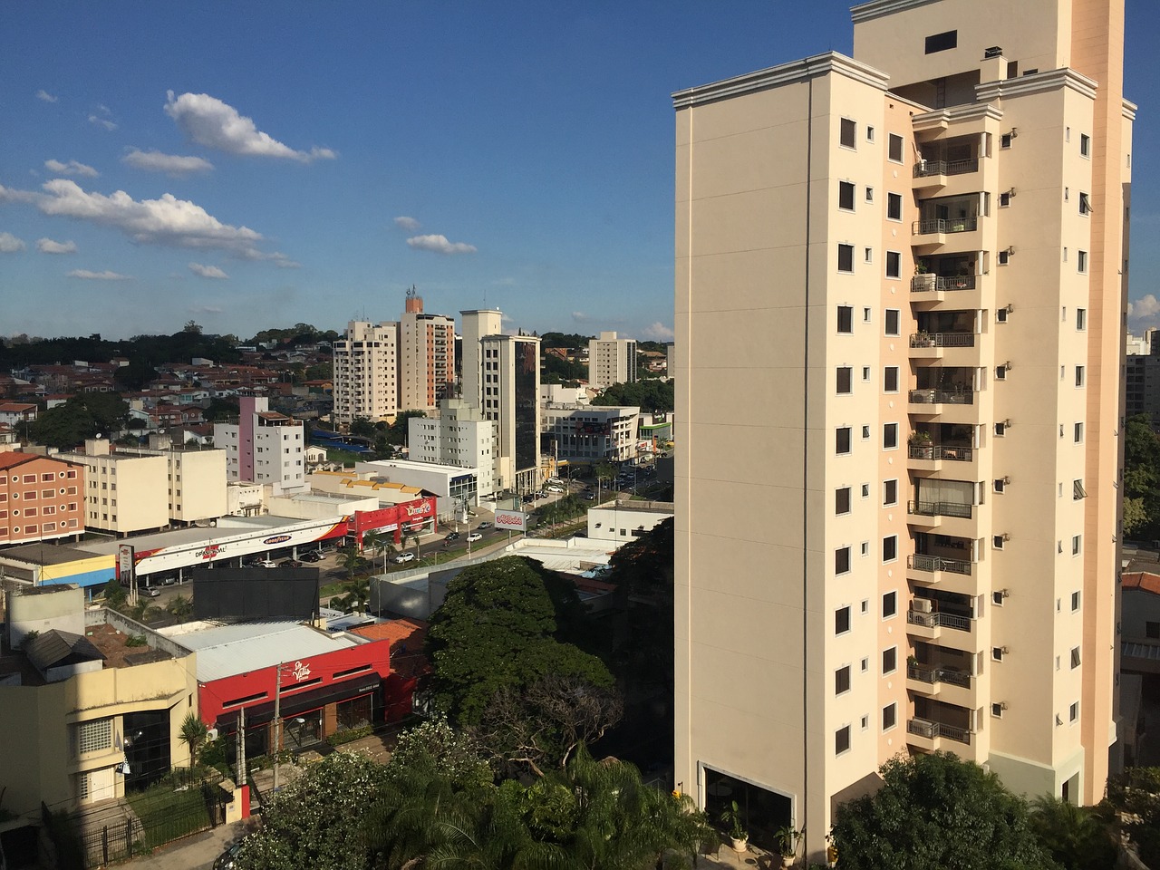 view of the city of campinas in the heights landscape free photo