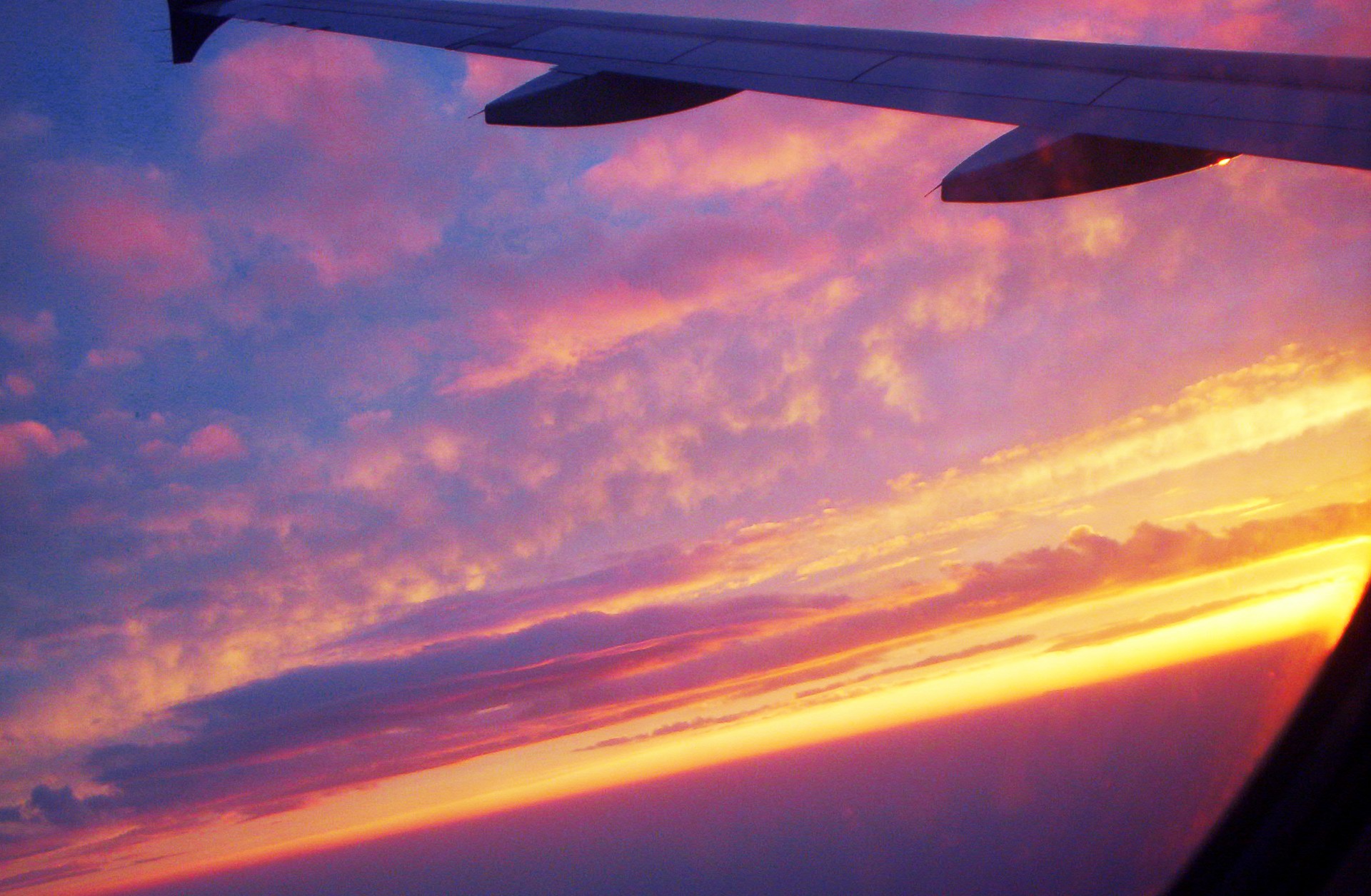 sunrise clouds jet free photo
