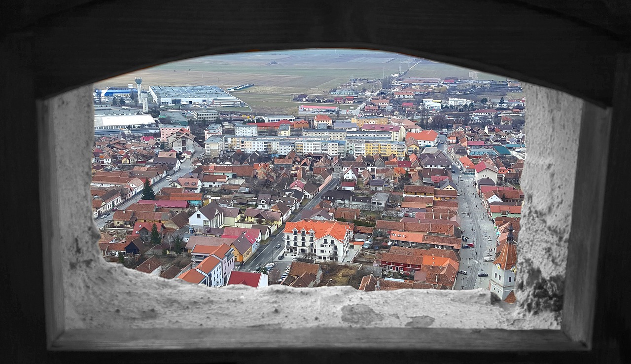viewing window panorama city free photo