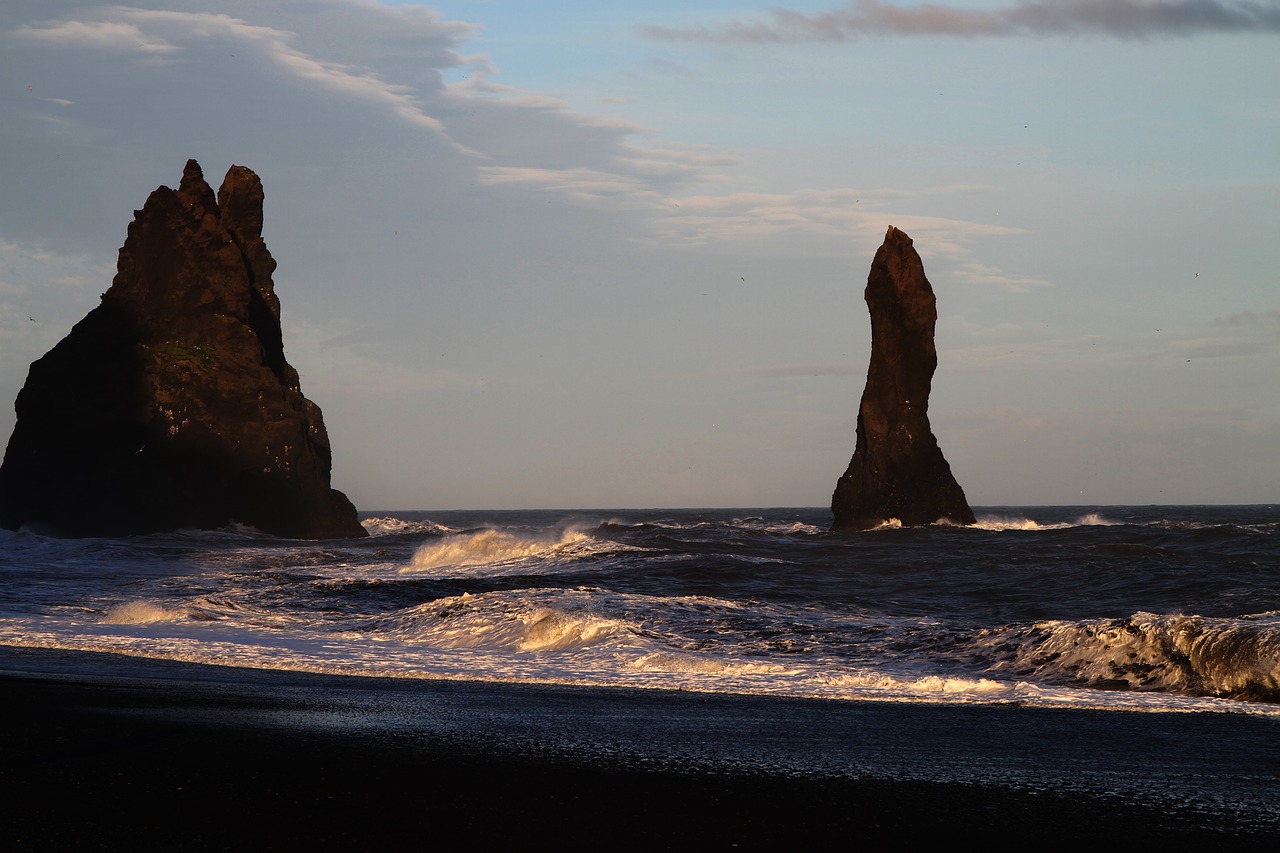 vik iceland black sand free photo