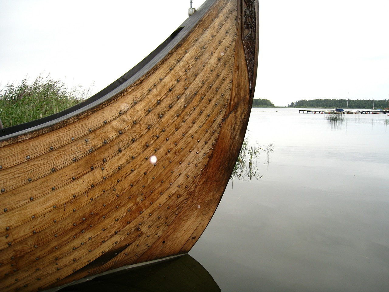 viking boat counter water free photo