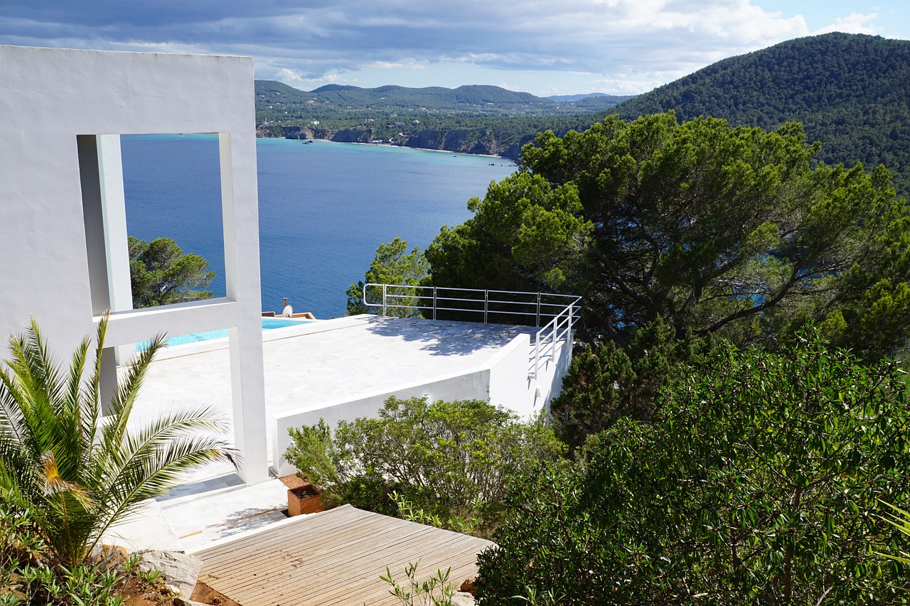 villa view ibiza free photo