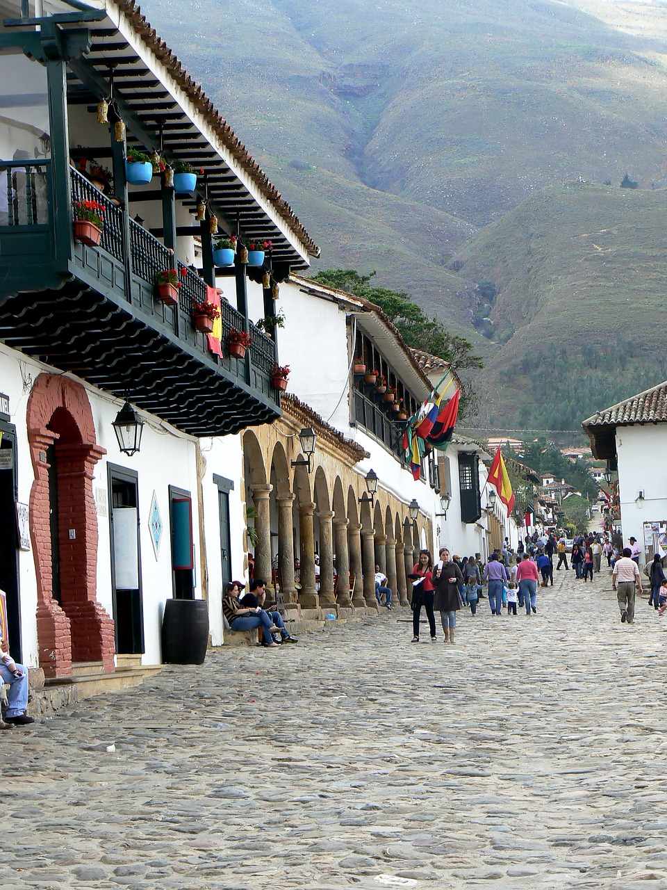 villa de leyva  plaza  colonial free photo