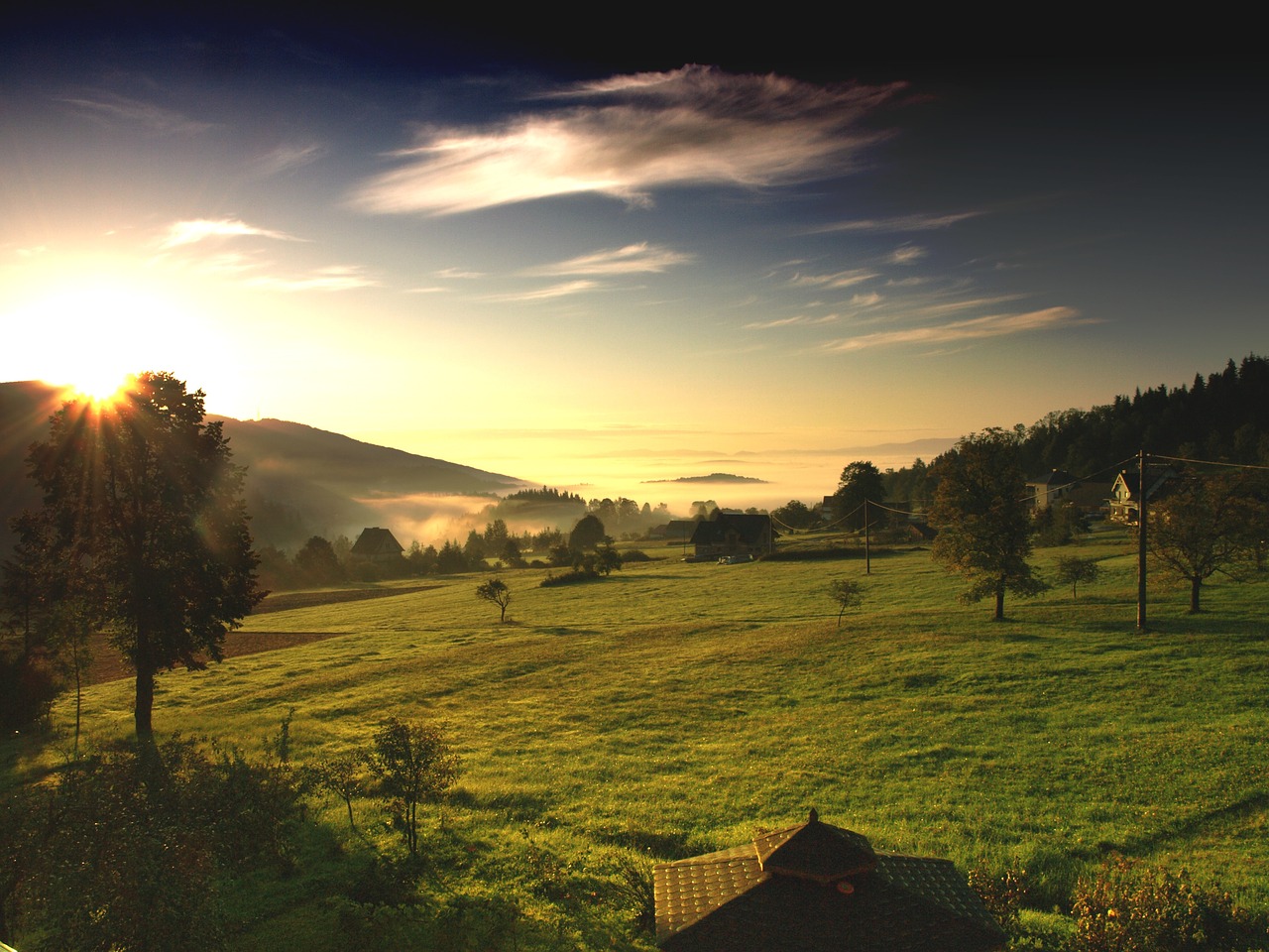 village colors green free photo