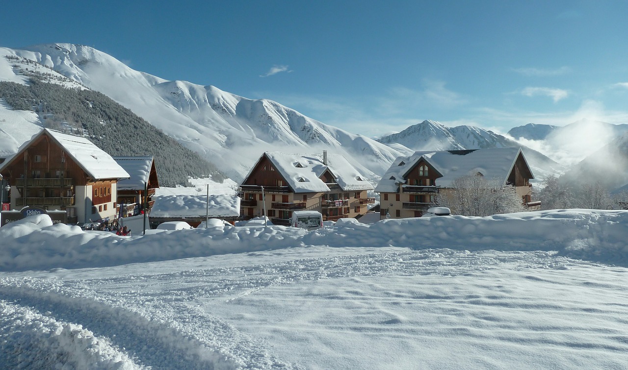 village mountain winter free photo