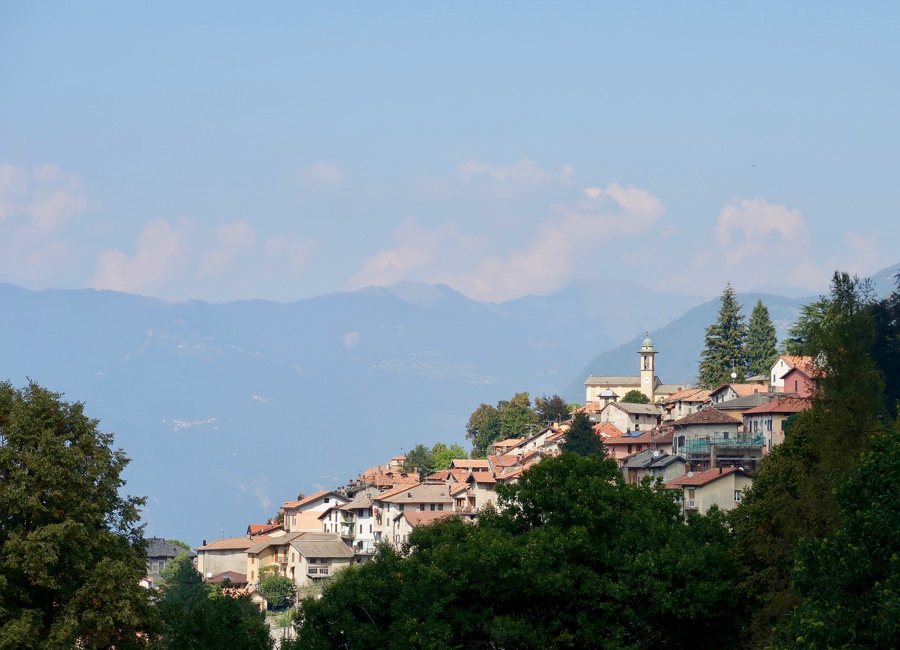 village  italy  mountains free photo