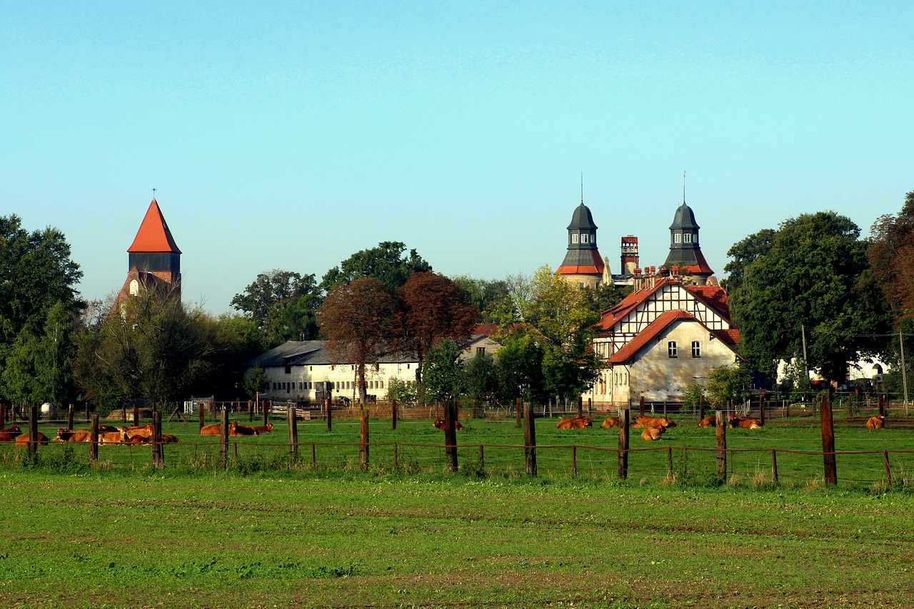 village  landscape rural  the palace free photo