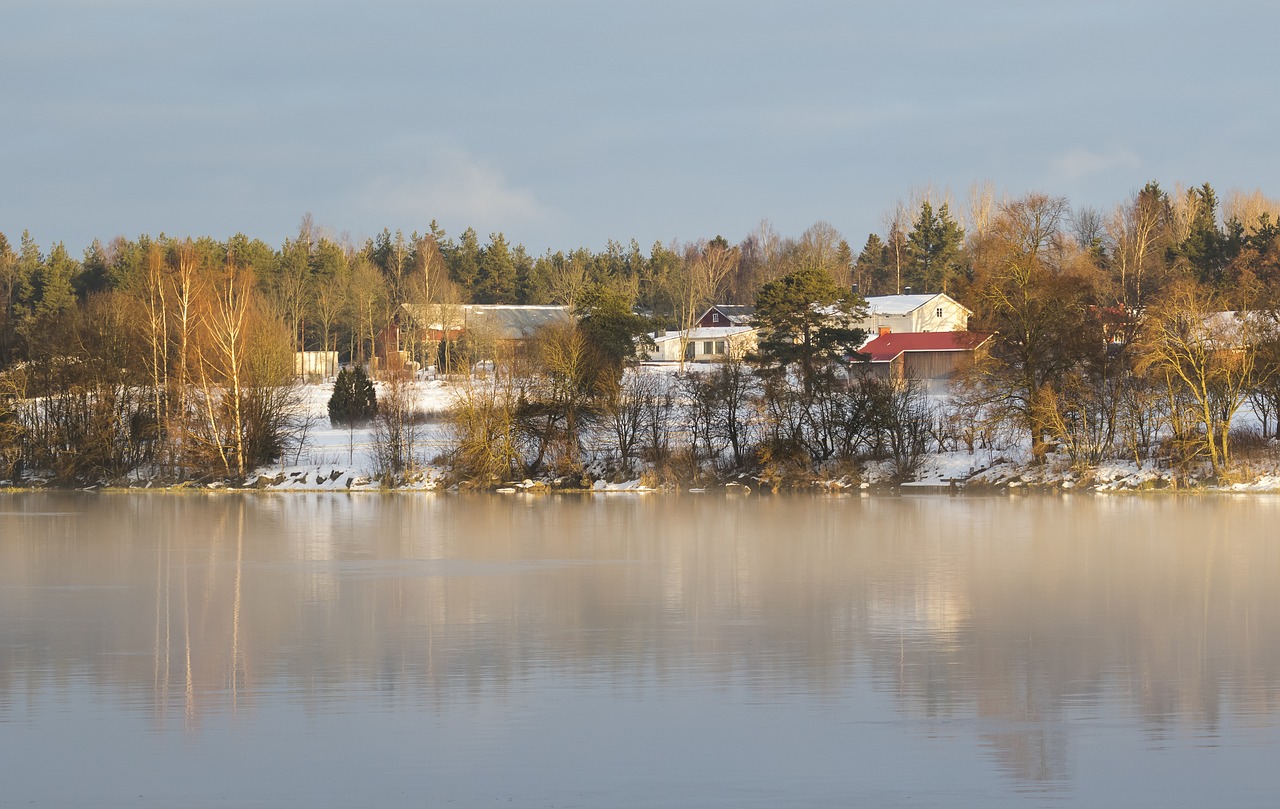 village  winter  snow free photo