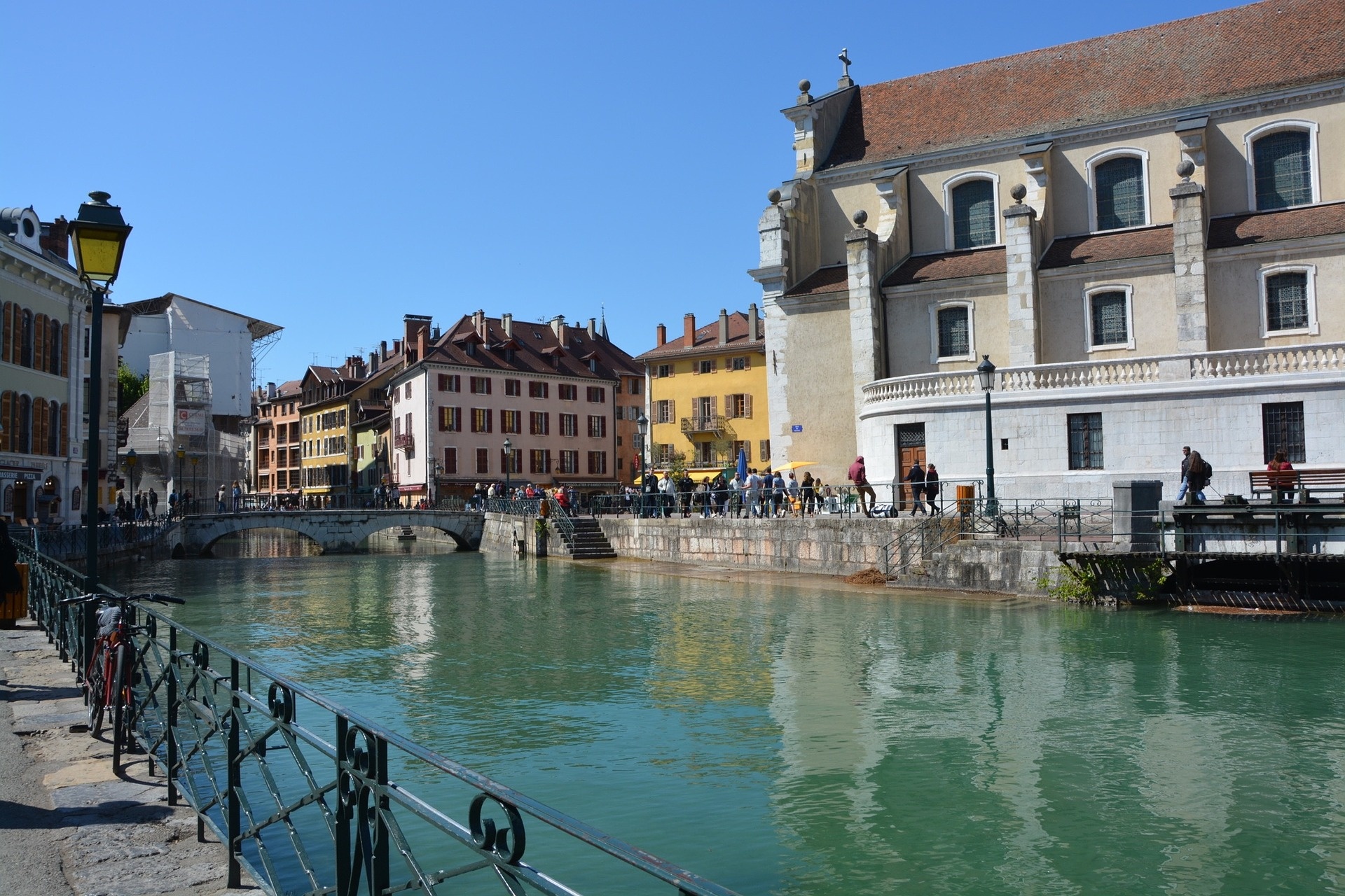 annecy city high alps lake mountain free photo