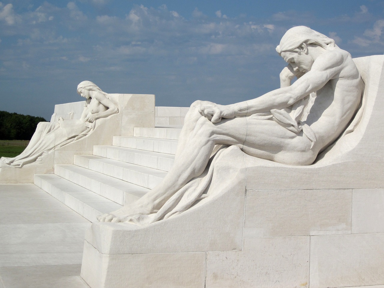 vimy monument sculpture mourners free photo