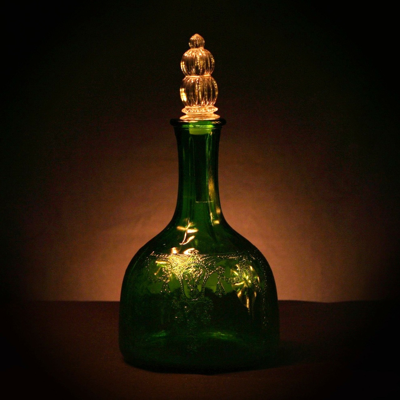 vinegar jar green glass bottle free photo