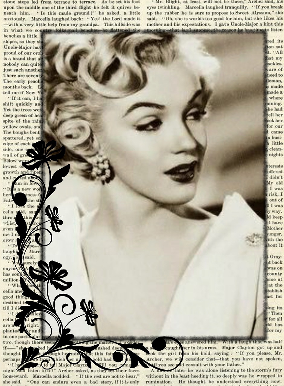 vintage actress collage free photo