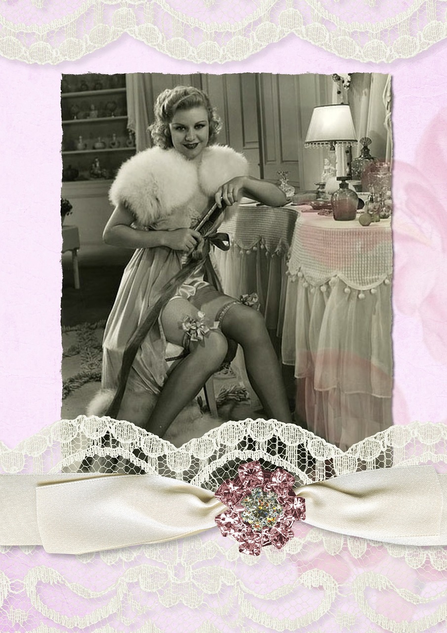 vintage lady collage free photo