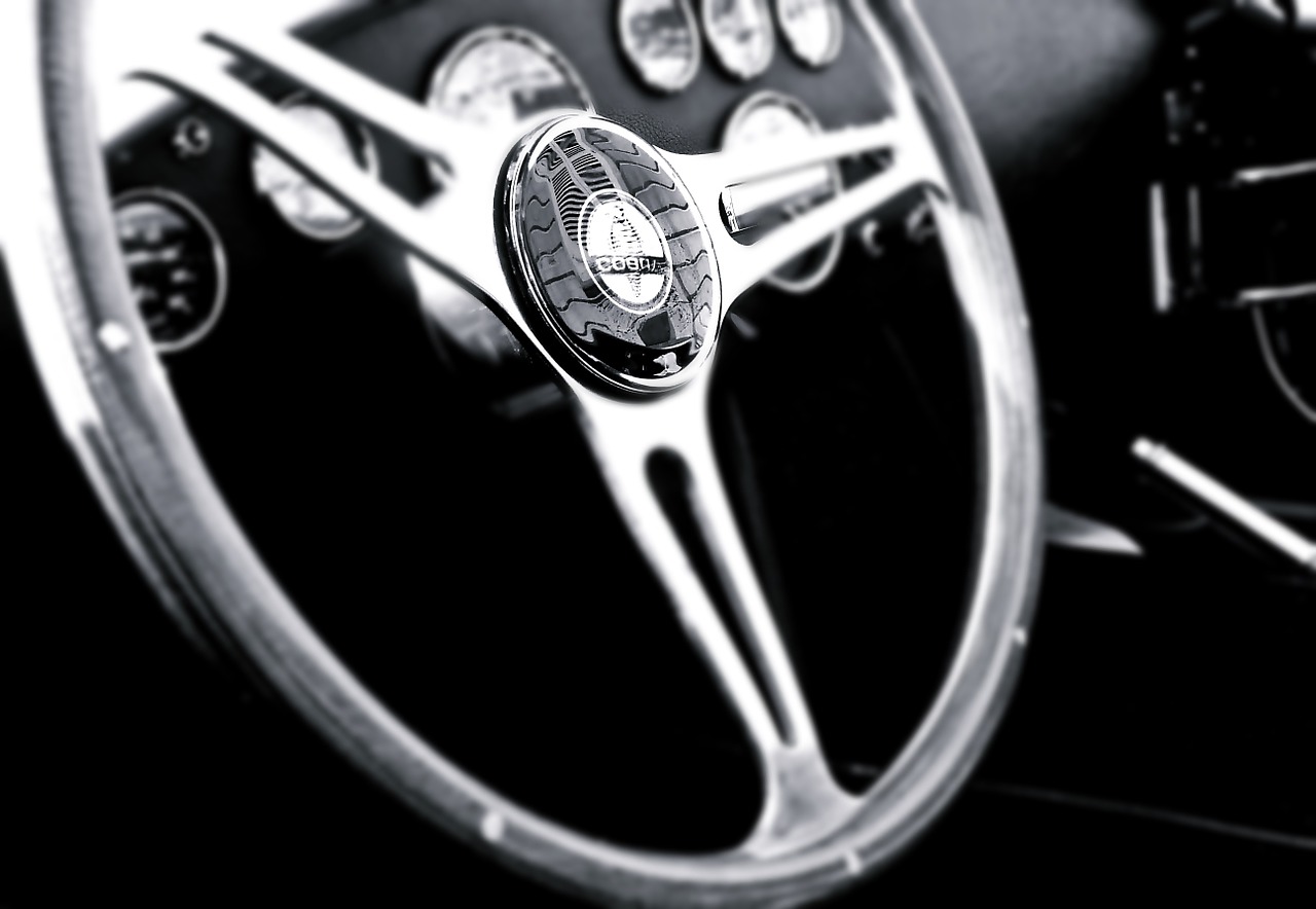 vintage car steering wheel free photo