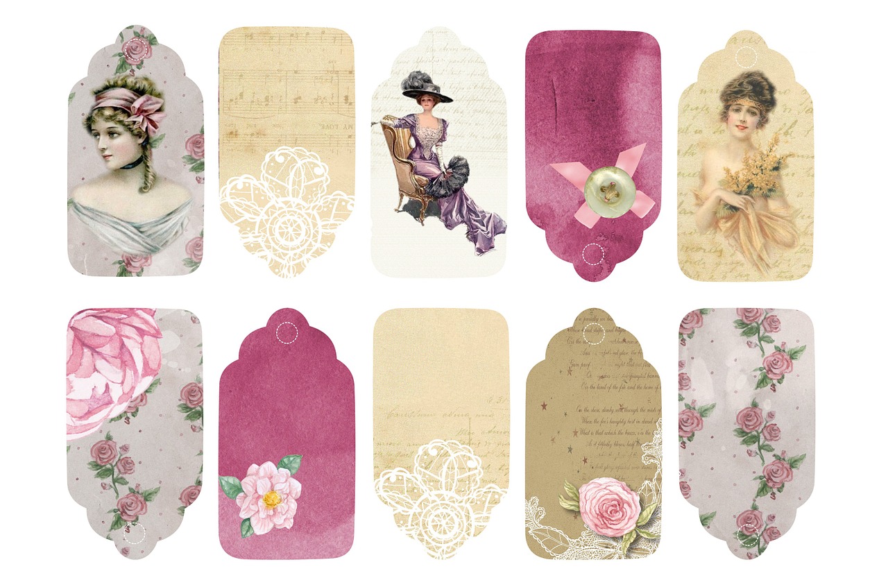 vintage ladies tags free photo