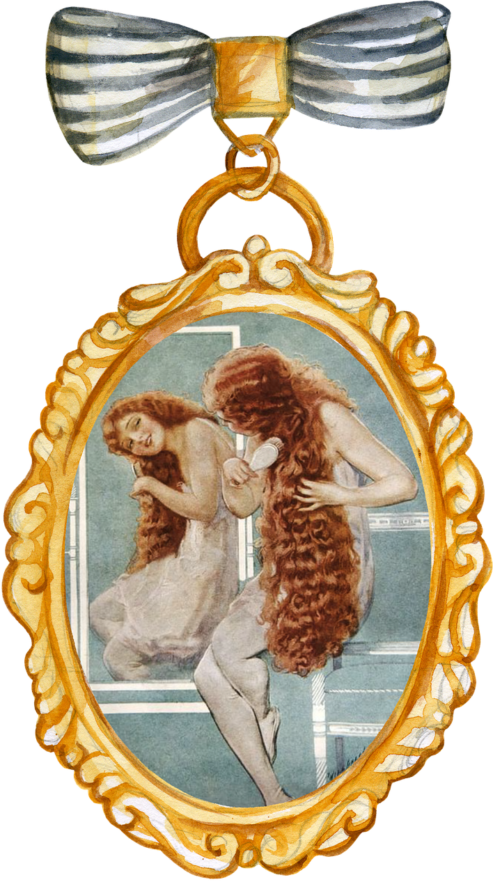 vintage pendant lady free photo