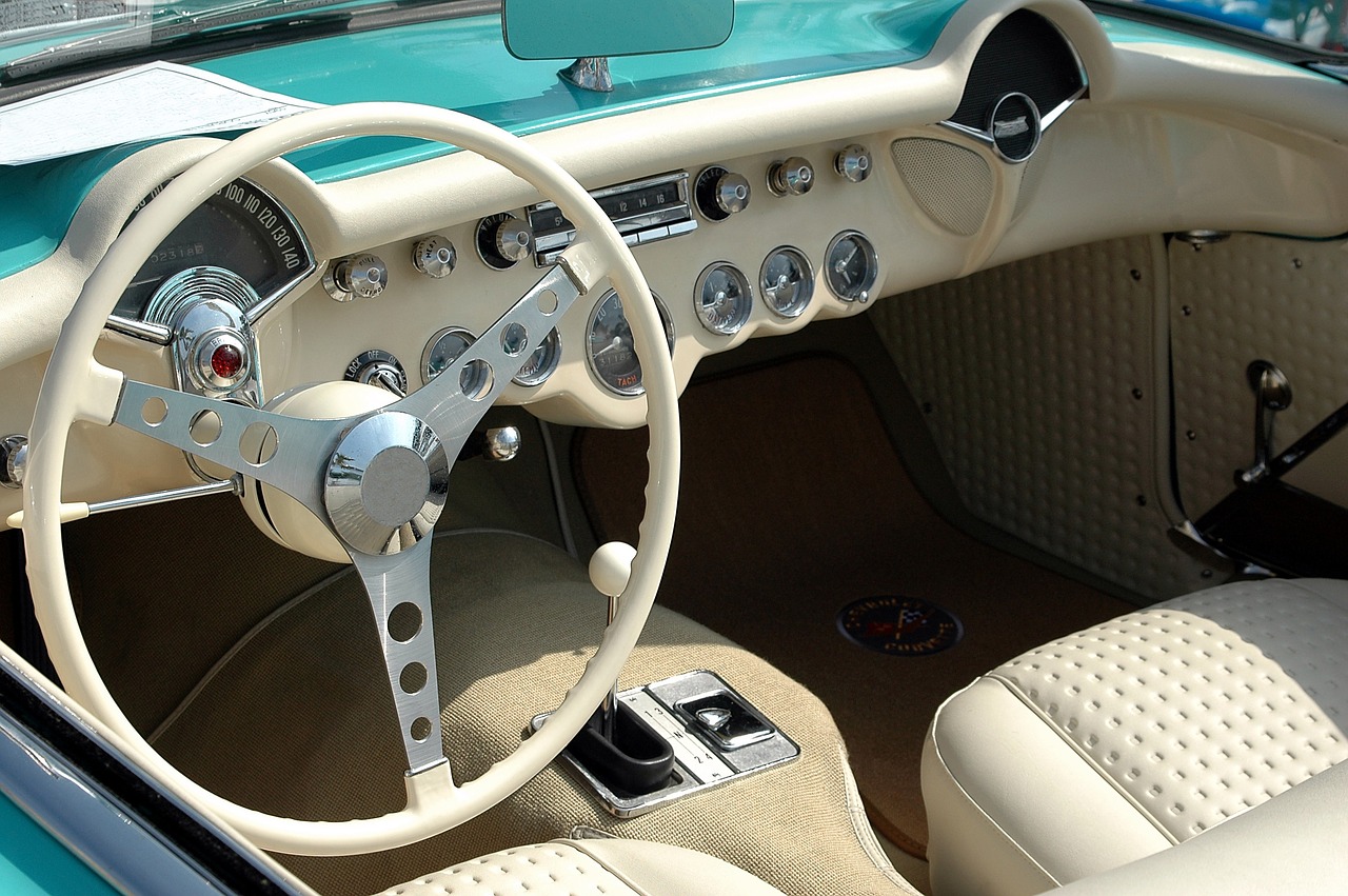 vintage car interior design free photo