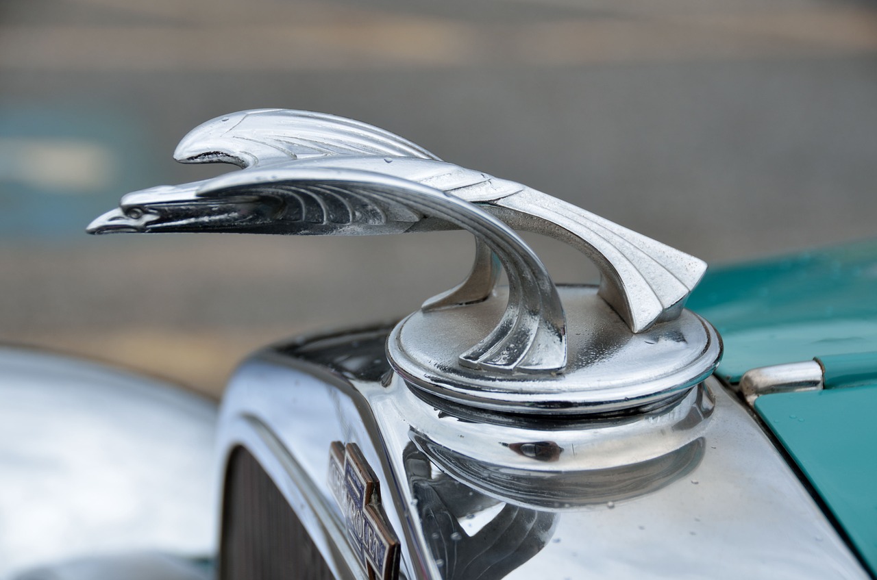 vintage hood ornament car free photo