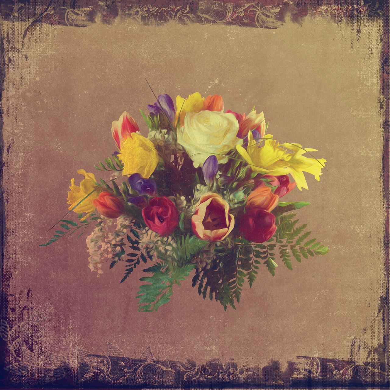 vintage painting art free photo