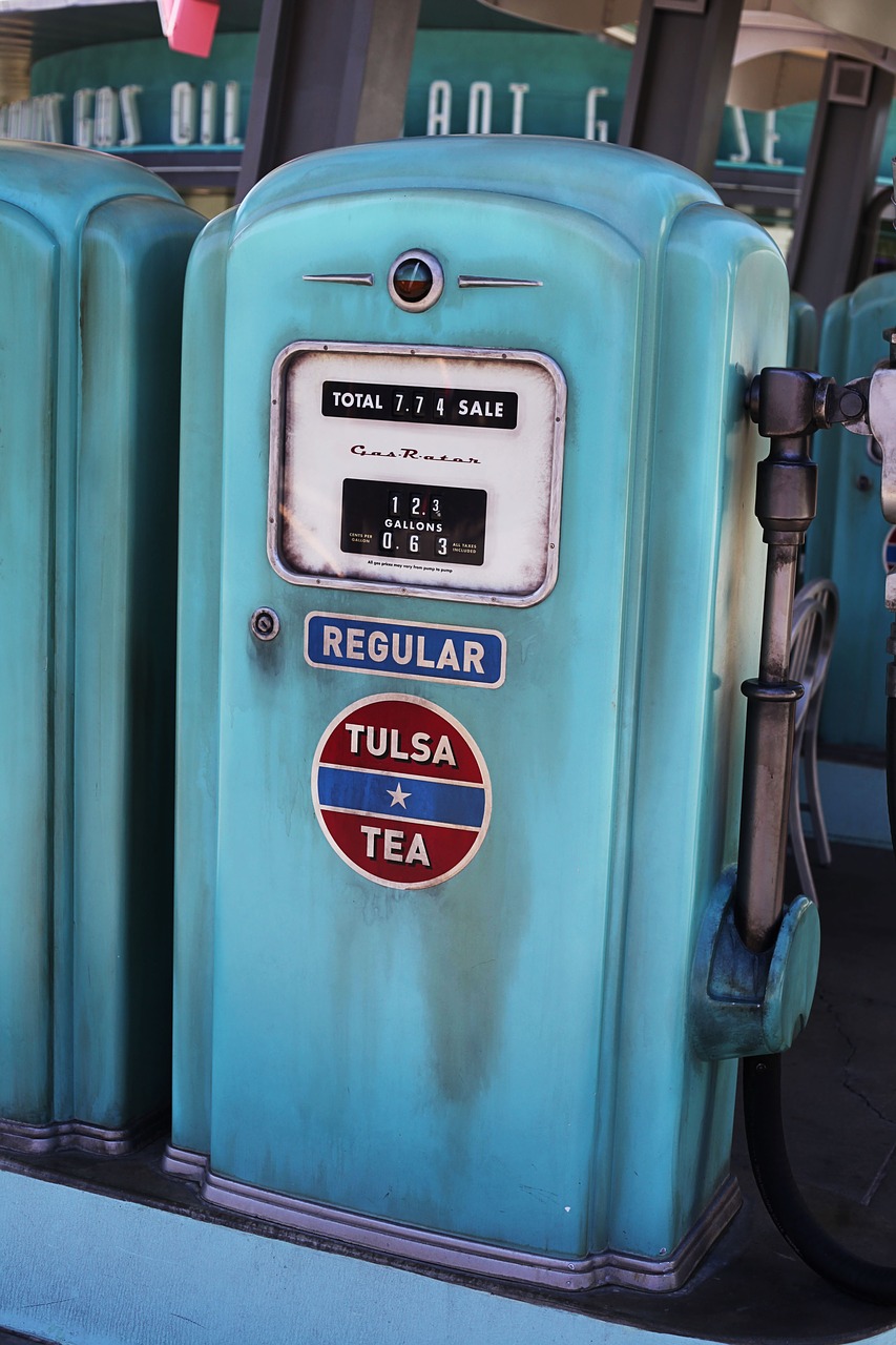 vintage gas pump fuel free photo