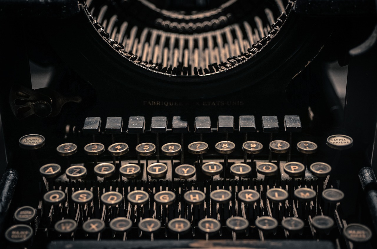 vintage typewriter letters free photo