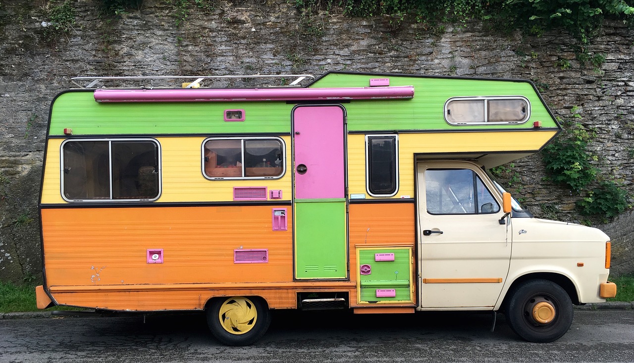 vintage camping car holiday free photo