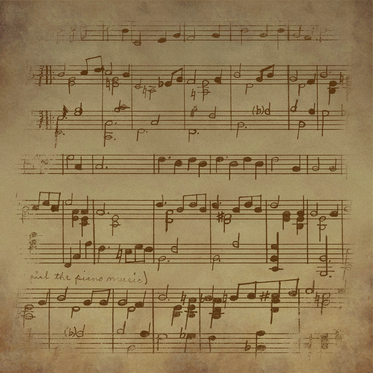 Blank Sheet Music Paper Textured Background Stock Photo - Download